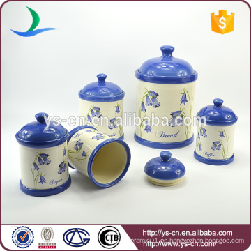 Fabricante de cerámica jarra de almacenamiento conjunto de 5 piezas